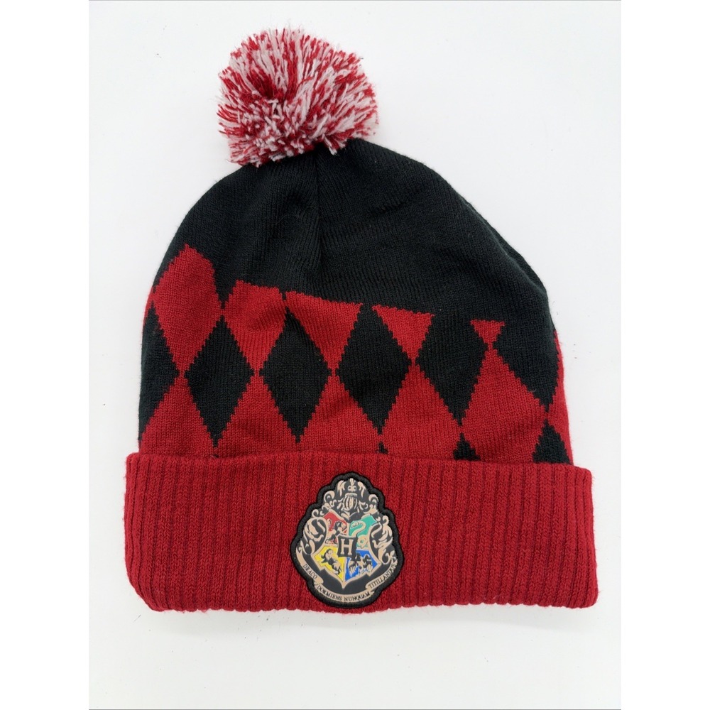 Harry Potter Hufflepuff Beanie Hat Pom Pom Knit Winter Cap Wizarding World